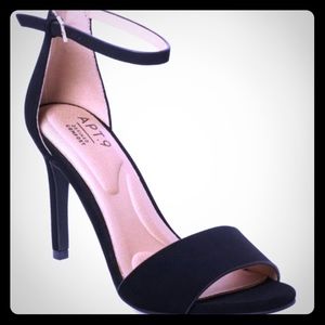 APT. 9 Defined comfort Black Strap Heels